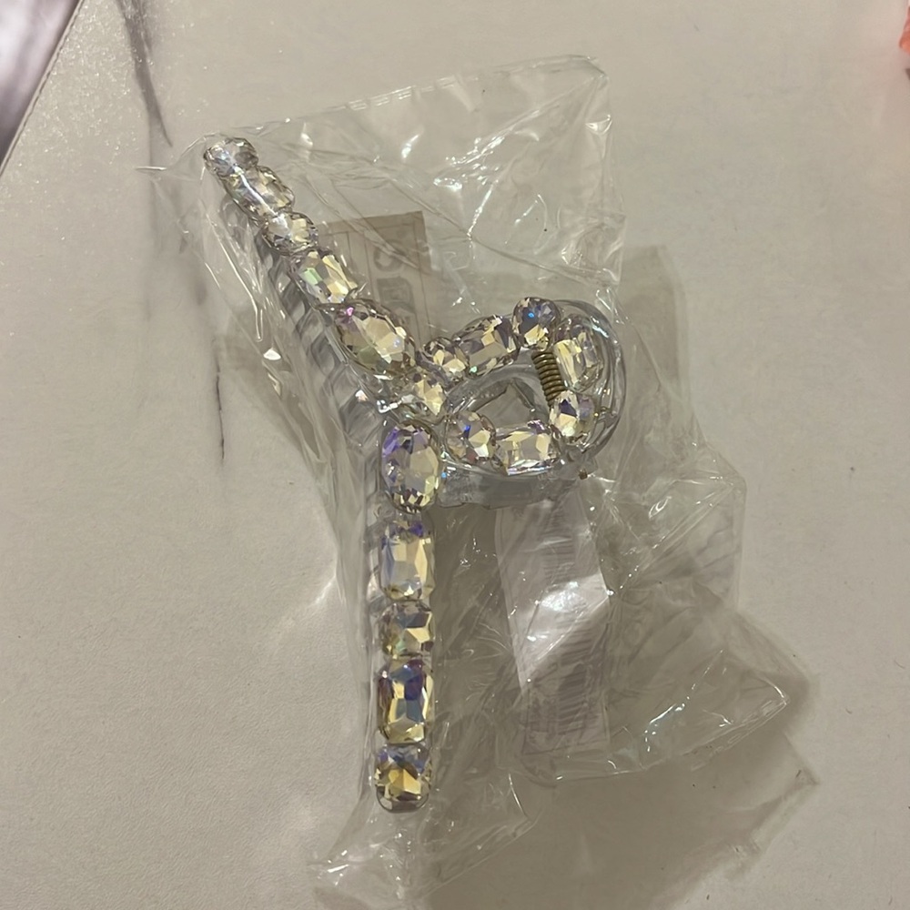 Women Rhinestone Decor Glamorous Hair Claw